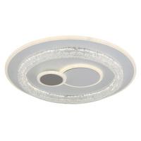 STROPNÉ LED SVIETIDLO KRISWALL - číra/biela, Basics, kov/plast (49,5/6cm) - Globo