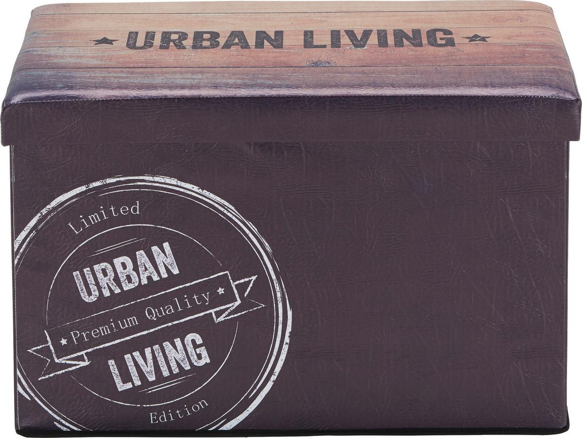 SEDACÍ BOX URBAN VINTAGE -SB- - tmavě hnědá, Lifestyle (65/40/40cm) - Mömax