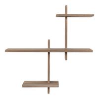 Wandregal Gavi Braun B: 53 cm - Braun, Design, Holz (53/56/15cm)