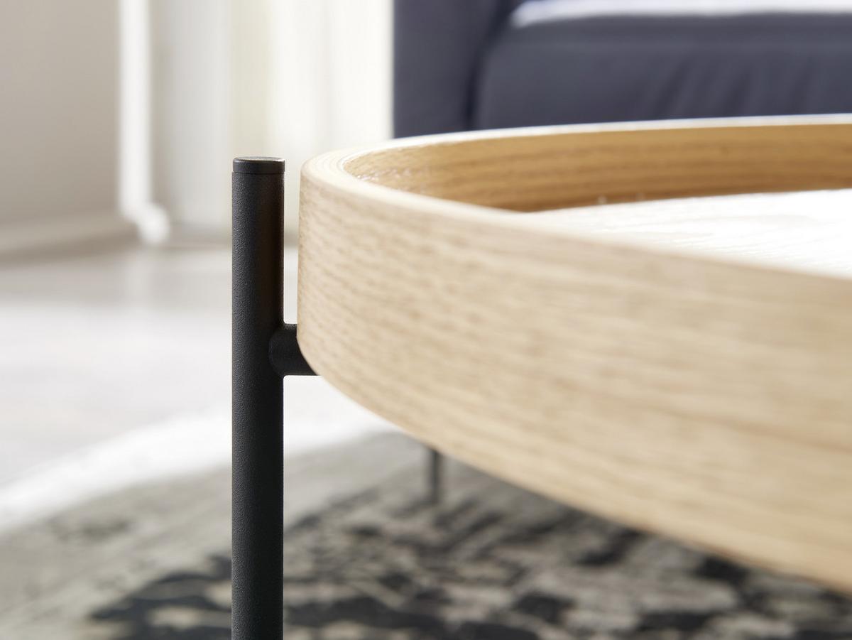 Konferenčný stolík hnedý p: 78 cm - hnedá/čierna, Modern, kov/kompozitné drevo (78/78/40cm) - MID.YOU