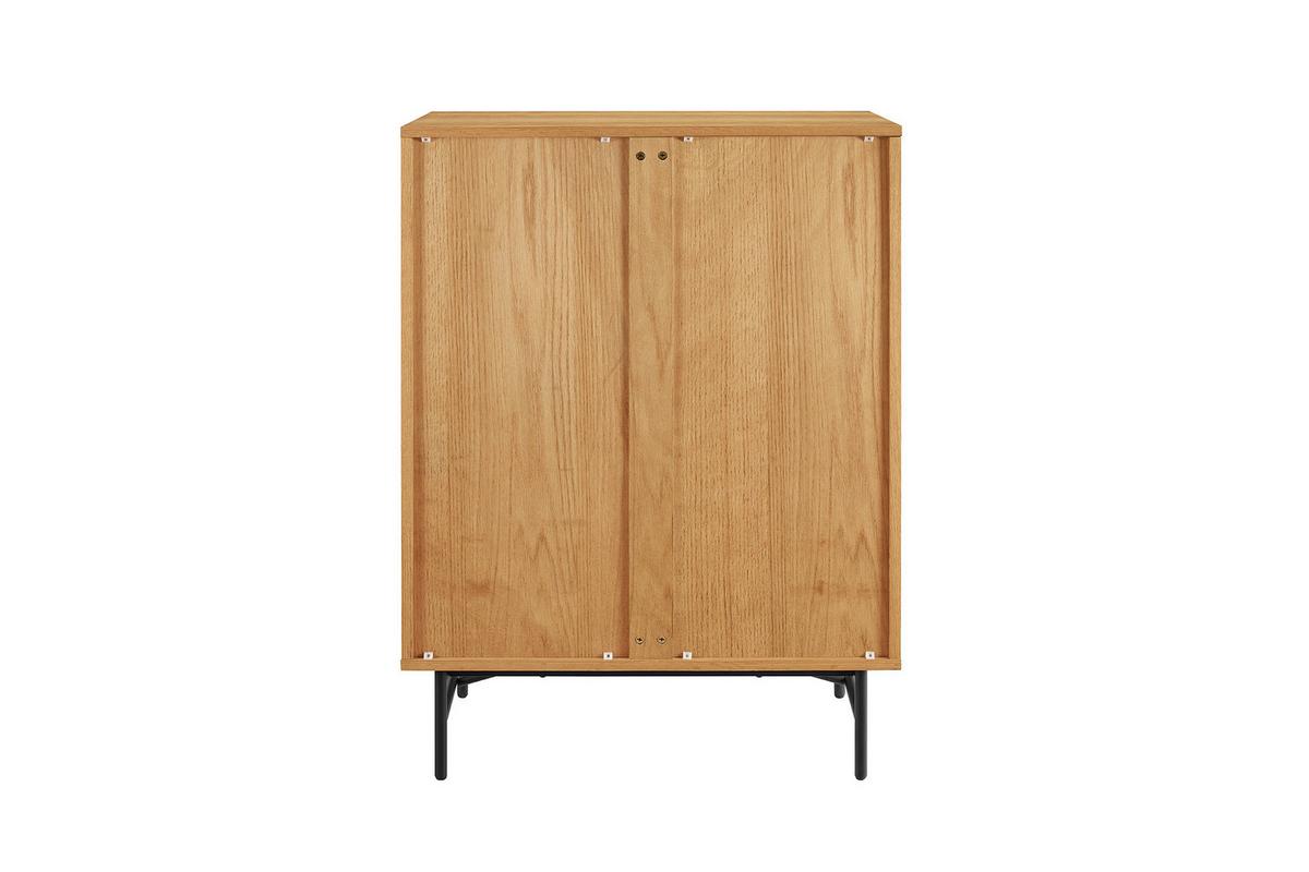 Kommode Schwarz, Eiche Dekor B: 80cm - Eichefarben/Schwarz, Design, Holz/Holzwerkstoff (80/113/40cm) - Livetastic