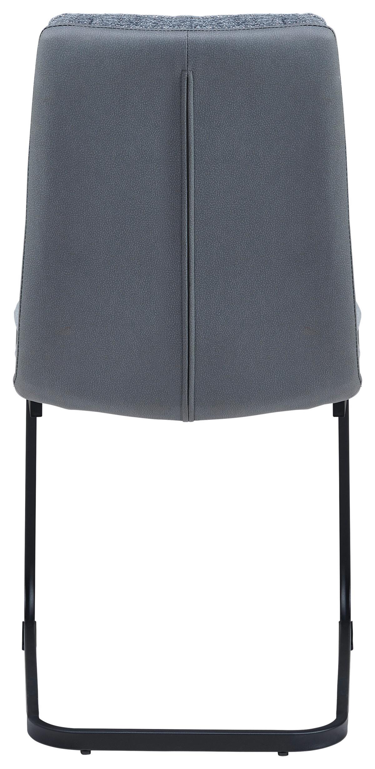 Schwingstuhl Grando - Schwarz/Grau, MODERN, Textil/Metall (45/91.5/62cm) - Livetastic