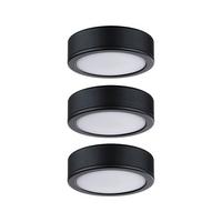 Unterbauleuchte 3x Led 3 W Kunststoff Schwarz Flach - Schwarz, Basics, Kunststoff (6,5/1,7cm) - Paulmann