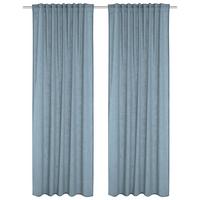 FERTIGVORHANG SOFTY 2ER SET - Blau, Basics, Textil (140/225cm)
