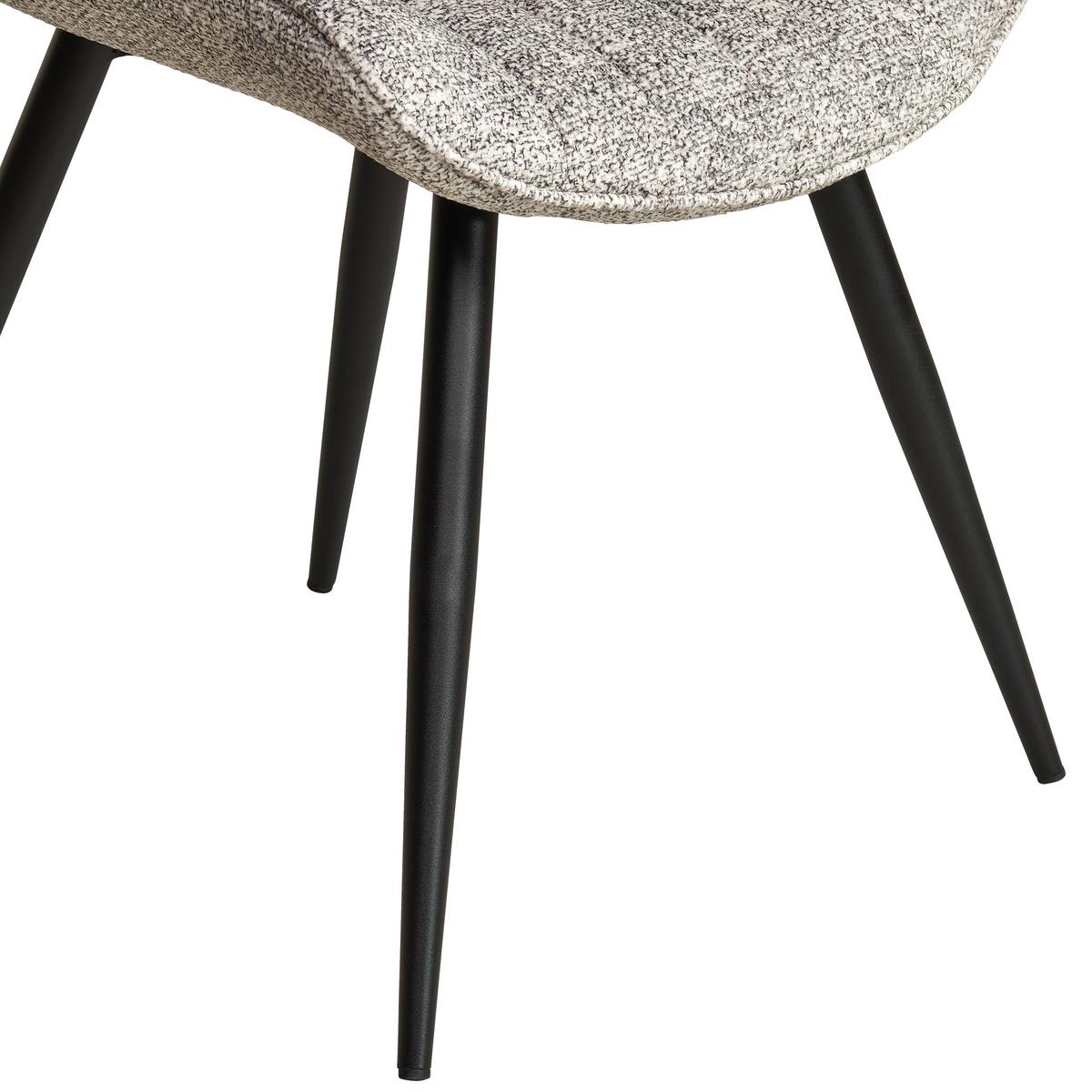 Vierfußstuhl Nikita Leinenoptik Beige, B: 54 Cm - Beige/Schwarz, KONVENTIONELL, Holz/Textil (54/88/61,5cm) - MID.YOU