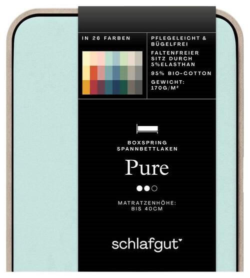 Boxspring-spannleintuch Pure Boxspring - Mintgrün, Basics, Textil (140-160/200-220cm) - Schlafgut