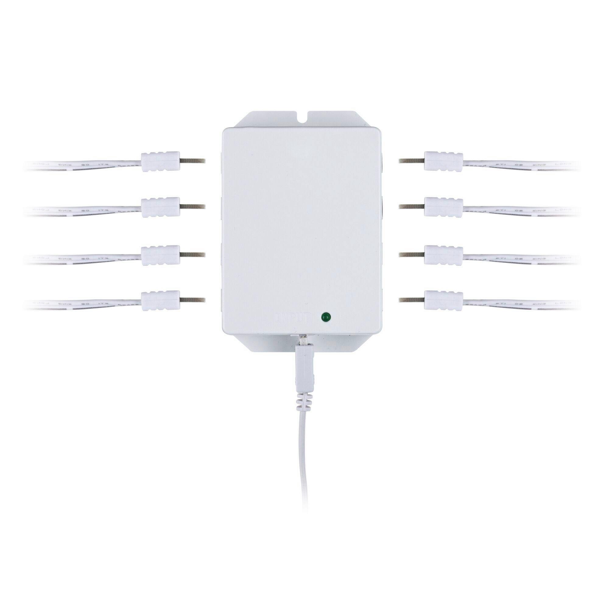 Verteiler 8-fach Weiß + Zigbee - Weiß, Basics, Kunststoff (8,2/4,9cm) - Paulmann