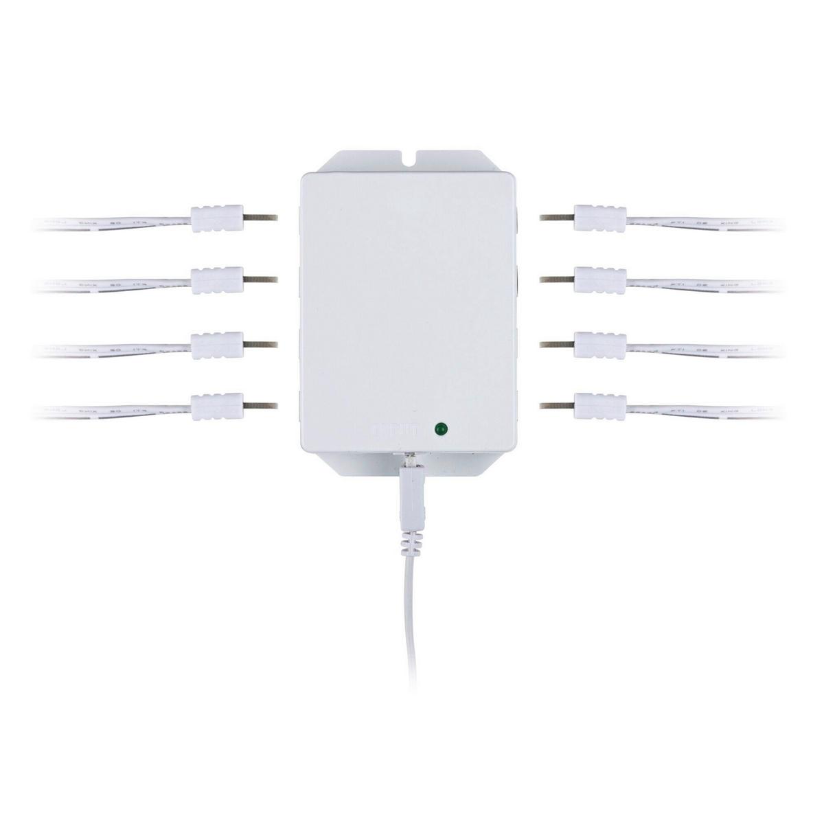 Verteiler 8-Fach Weiß + Zigbee - Weiß, Basics, Kunststoff (8,2/4,9cm) - Paulmann