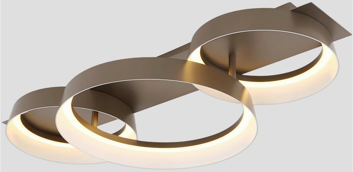 Led Mennyezeti Lámpa Camron - opál/cappuccino, Basics, műanyag/fém (70/35/12cm) - Luca Bessoni