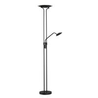 Led-stehleuchte 40489 Tallri - Schwarz, KONVENTIONELL, Glas/Metall (35/180cm) - Fischer & Honsel