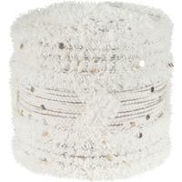 Pouf Bohist 425 Naturfarben D: 35 cm - Creme/Grün, Design, Textil (35/35cm) - Kayoom