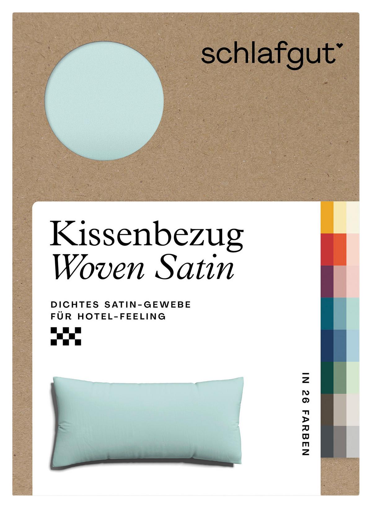 Kopfpolsterbezug Woven Satin - Türkis, Basics, Textil (40/80cm) - Schlafgut