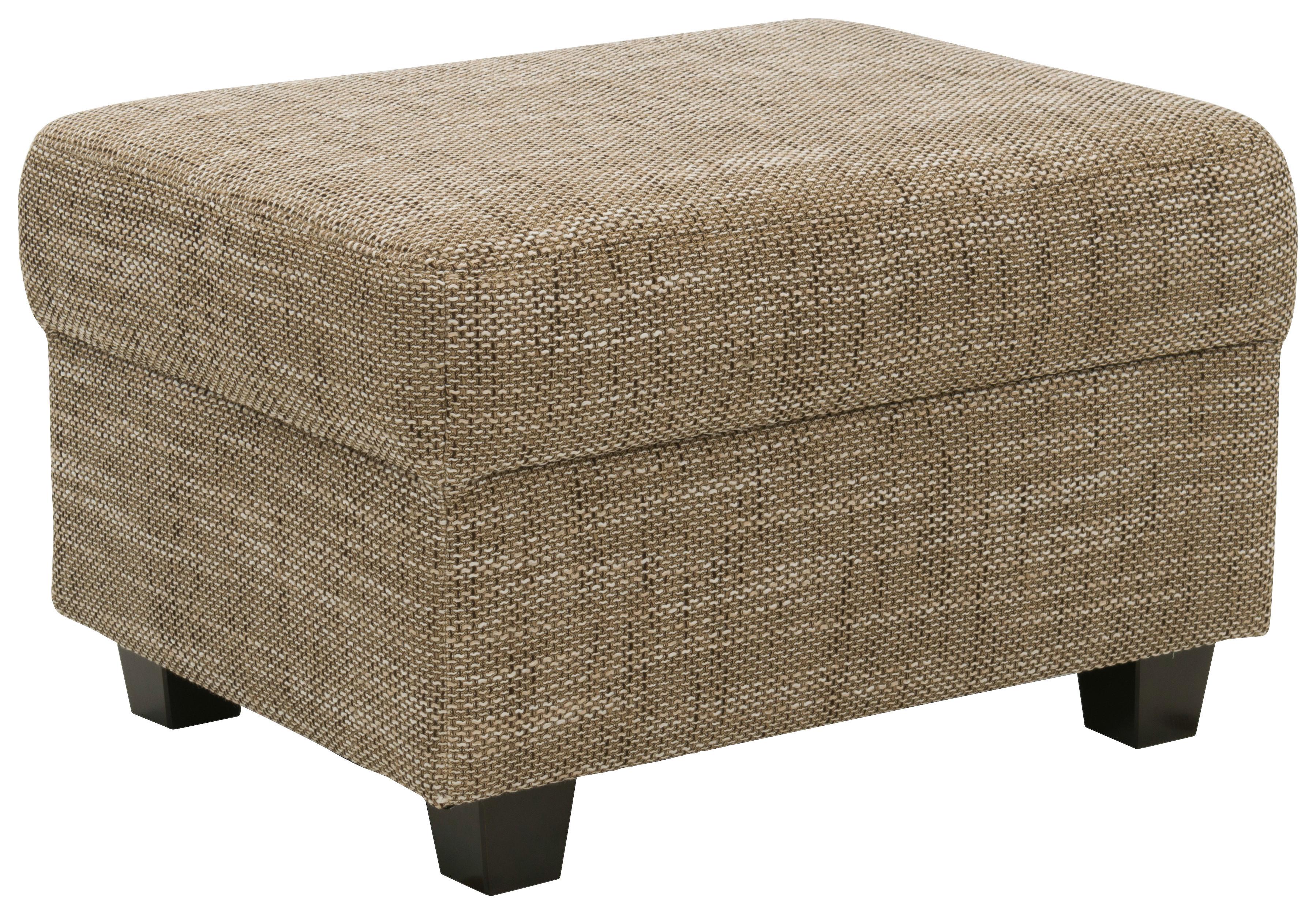 Polsterhocker Norma Braun/beige Webstoff H: 41 Cm - Wengefarben/Beige, Design, Textil (67/41/52cm) - MID.YOU