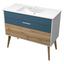 Badezimmer Malmö 100 cm Weiß/ Mehrfärbig - Blau/Currygelb, Basics, Holzwerkstoff/Stein (100/47cm) Badezimmer Malmö 100 cm Weiß/ Mehrfärbig - Blau/Currygelb, Basics, Holzwerkstoff/Stein (100/47cm)