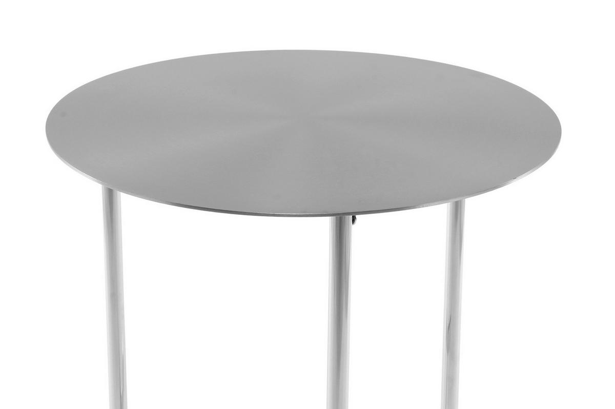 ODKLÁDACÍ STOLEK PERO 100 SILBER - barvy stříbra, Design, kov (40/54/40cm) - Kayoom