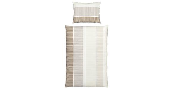 Renforce Bettwäsche 140x200 cm Ilvi Baumwolle Beige - Beige/Braun, KONVENTIONELL, Textil (140/200cm) - Ondega