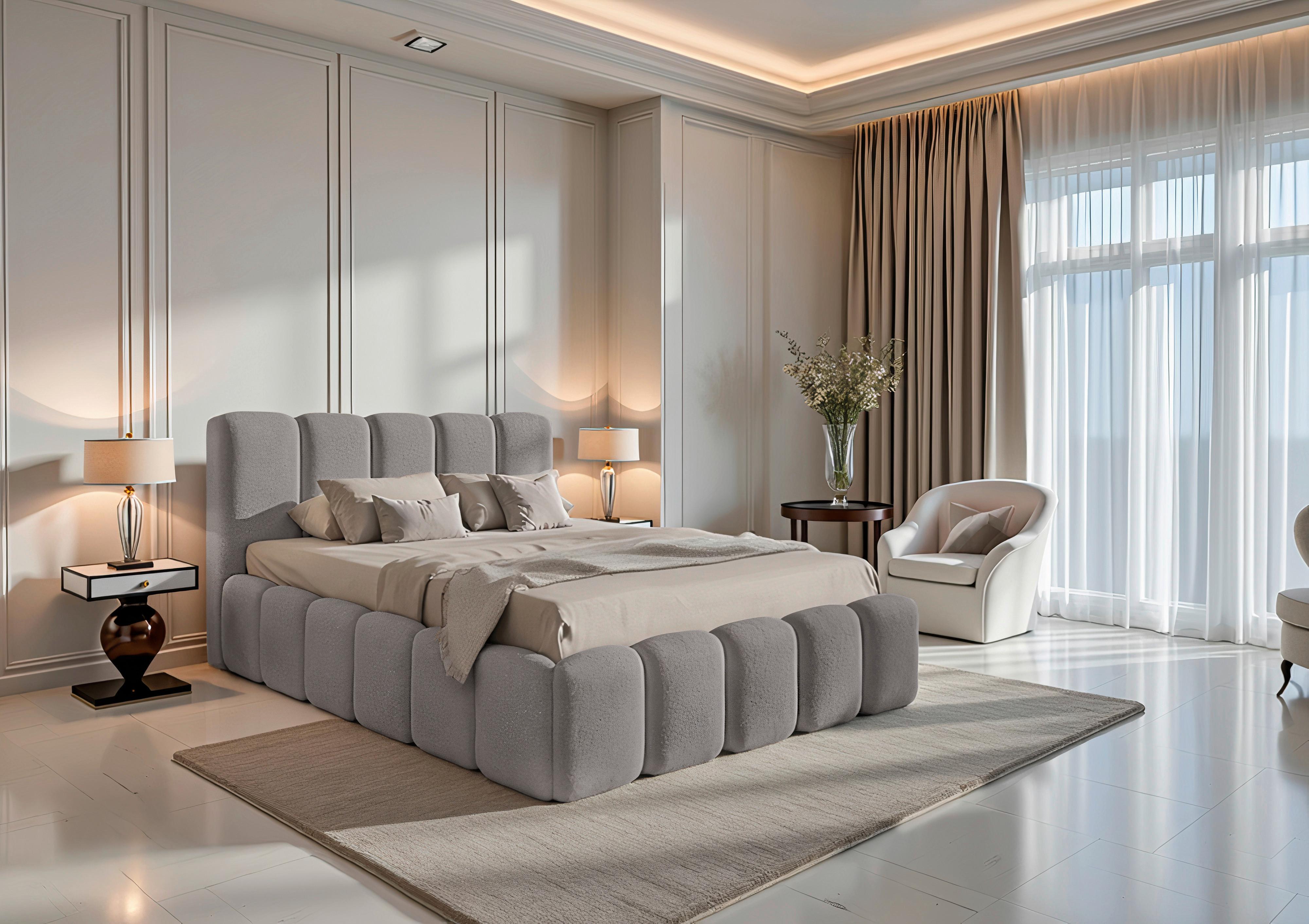 Polsterbett Artamide Grau Lf: 200x200 cm - Grau, MODERN, Holz/Textil (200/200cm) - Livetastic