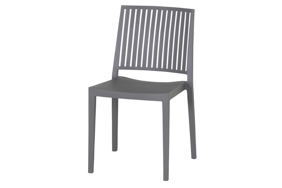 Stapelstuhl T20081 - Grau, Basics, Kunststoff (57/80/56cm) - Siena Garden