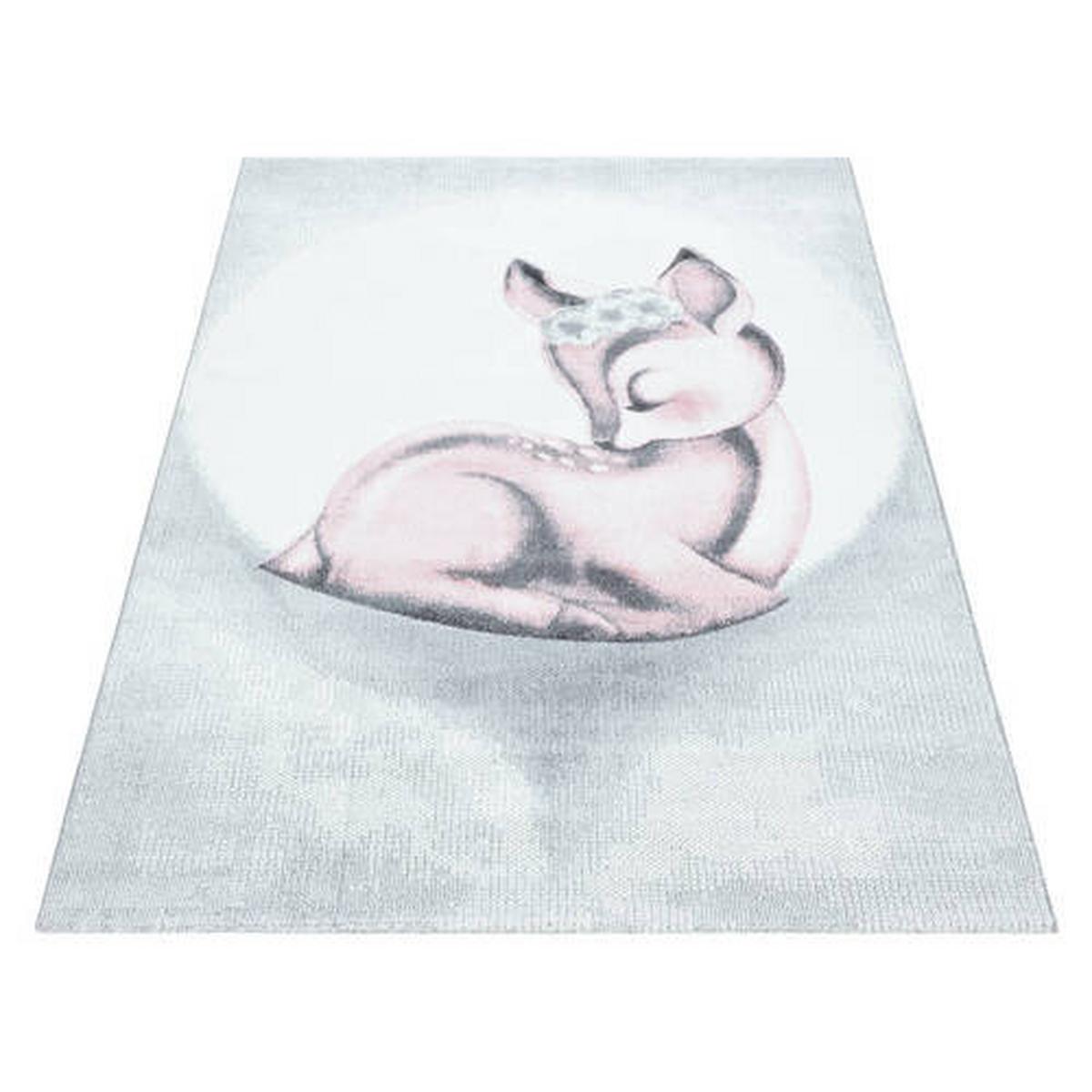 Kinderteppich Bambi Pink 200x290 cm - Schwarz, Trend, Textil (200/290cm) - Ben'n'jen