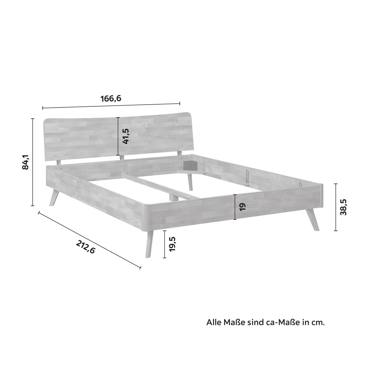 Drevená posteľ DANZIG 160x200 cm, lakovaná - divoký dub, Modern, drevo (160/200cm) - Bessagi Home