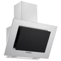 Dunstabzugshaube Kira Schwarz B: 60 Cm, Led - Edelstahlfarben/Schwarz, Trend, Glas/Metall (60/74,3-102,3/31,3cm) - Respekta