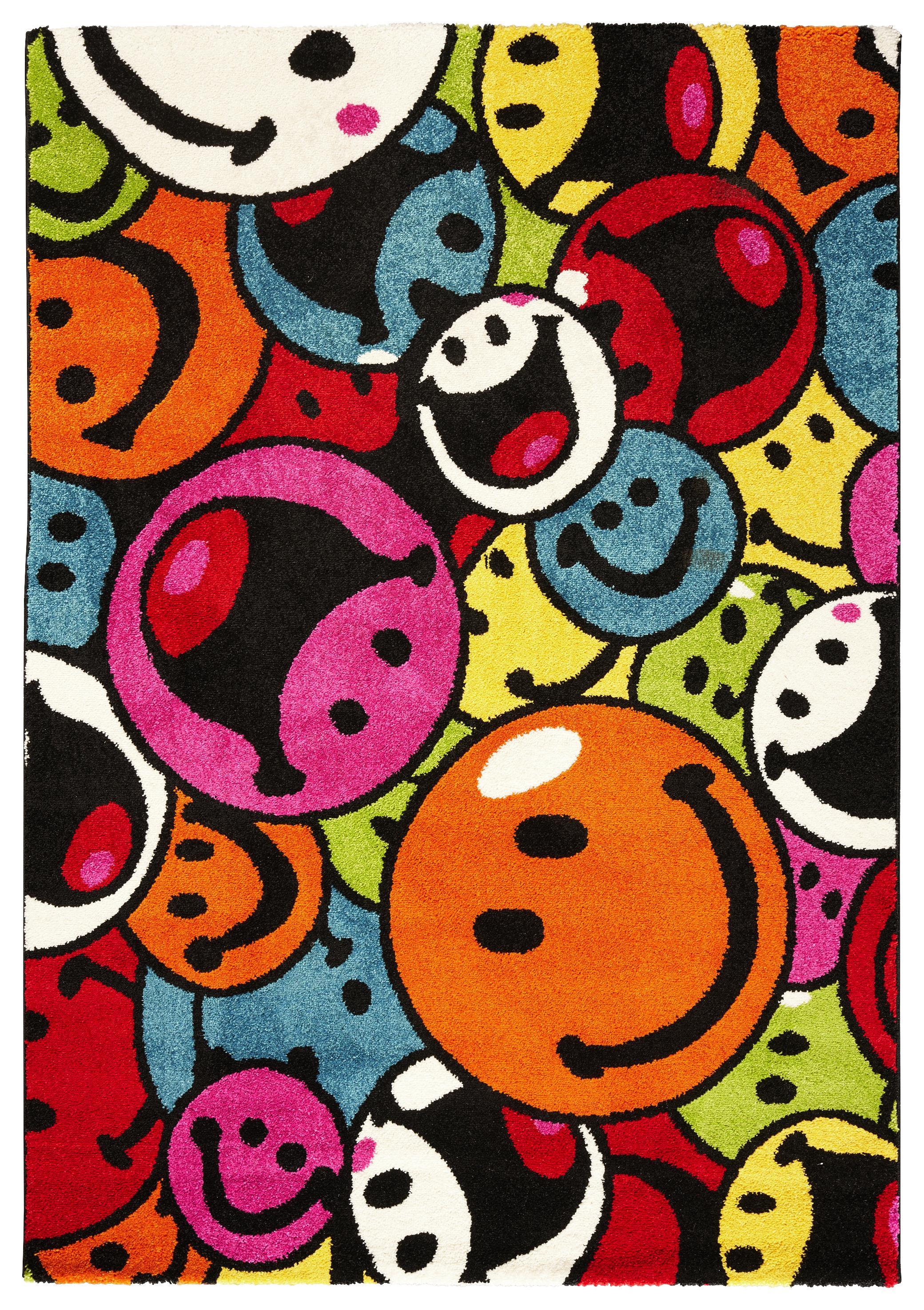 Kinderteppich Design Smily 80/150 - Multicolor, MODERN, Textil (80/150cm)