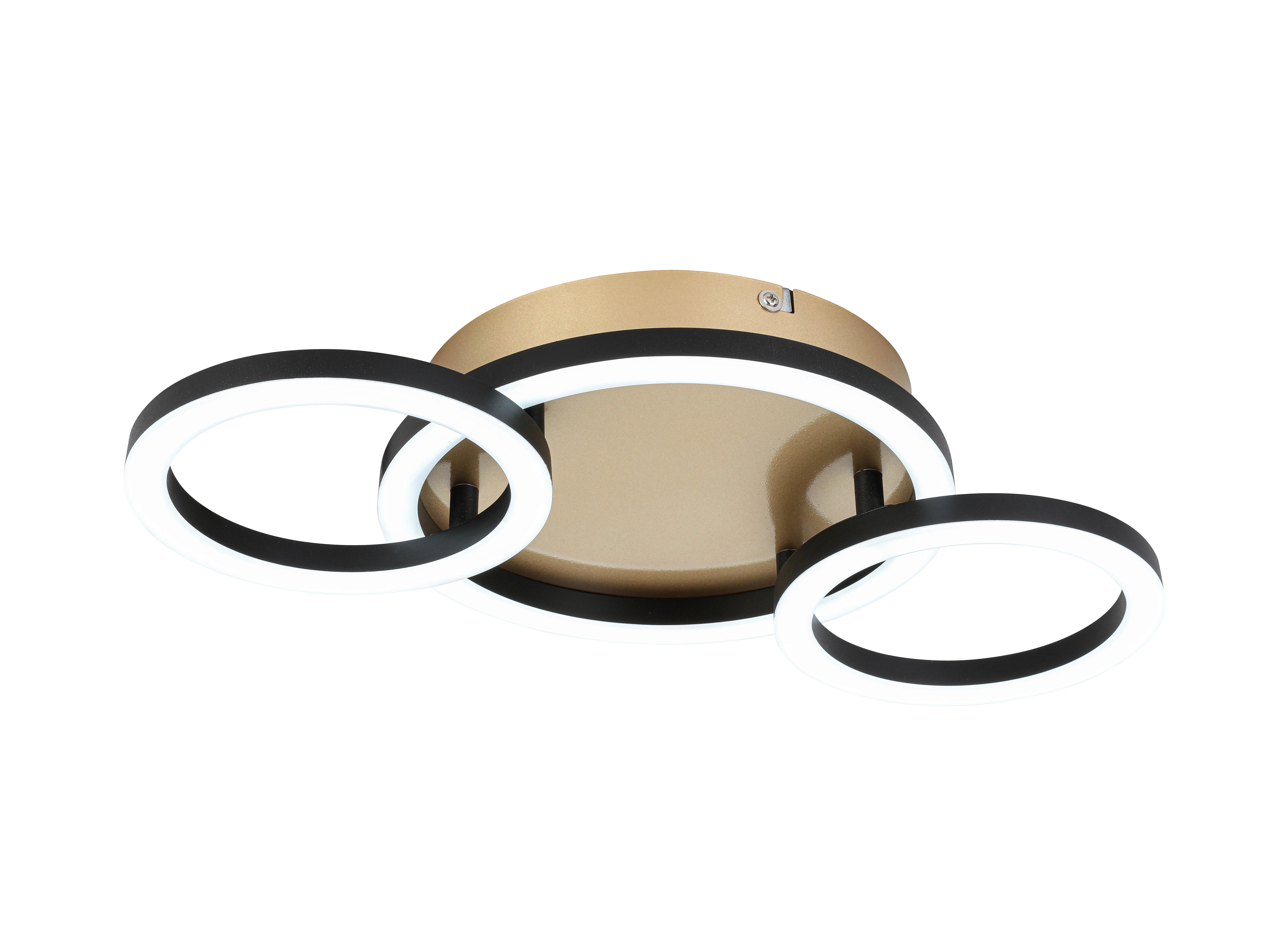 STROPNÉ LED SVIETIDLO NUMIM - čierna/cappuccino, Modern, kov/plast (43/23/5cm) - Mömax