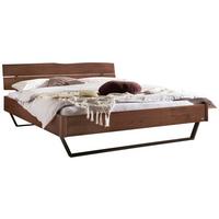 Bett Fossoli Nussbaumfarben 140x200 Cm - Anthrazit/Nussbaumfarben, MODERN, Holz (140/200cm) - Hasena