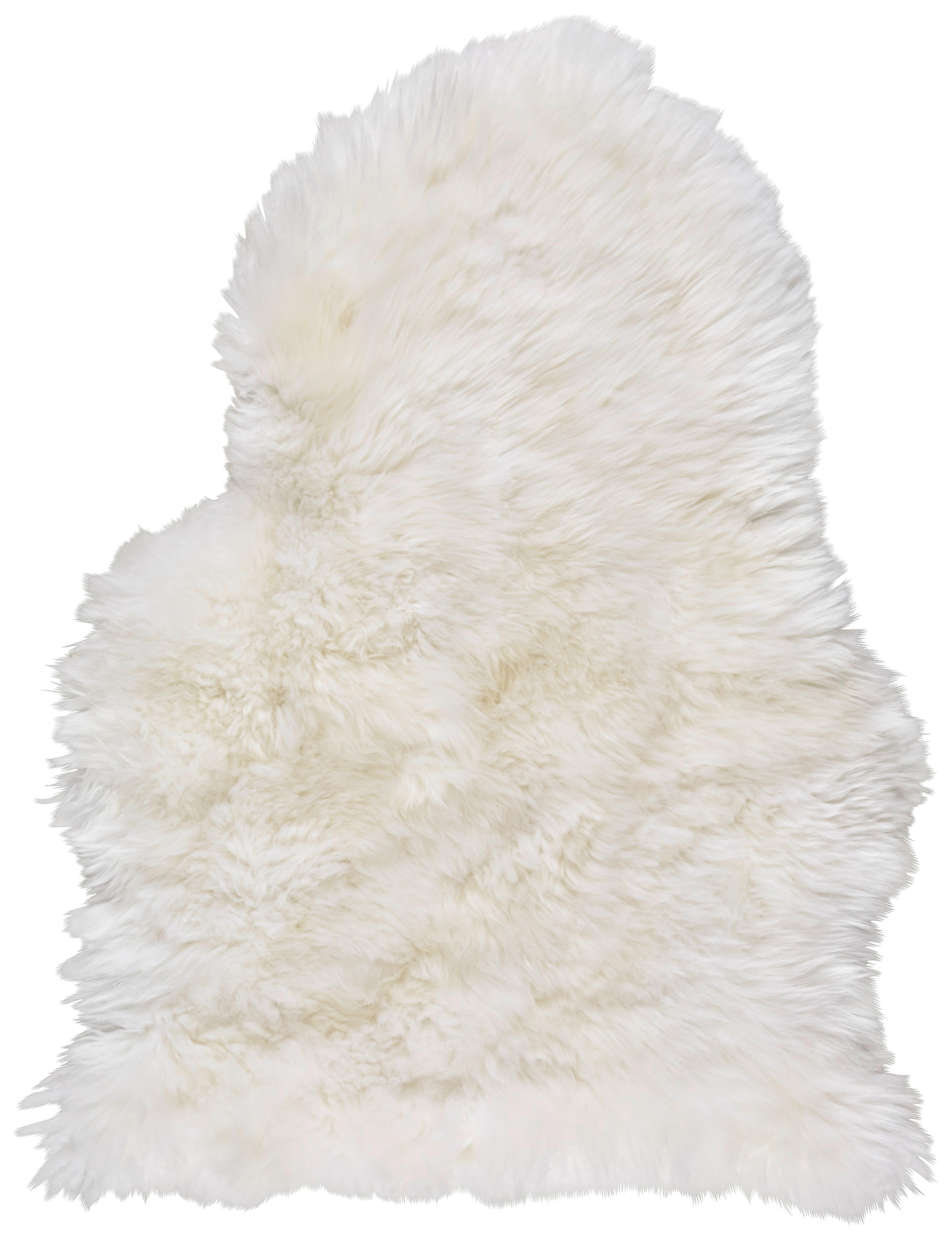 Ovčí Kůže Emma, 60/45cm, Bílá - bílá, textil (60/45cm) - Modern Living