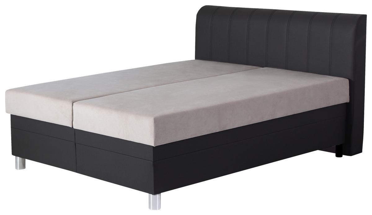 Kárpitozott Ágy "nevada" 160/200cm - bézs/sötétszürke, Romantik / Landhaus, textil (160/200cm)