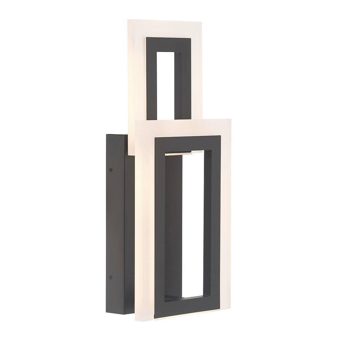 Led Falilámpa Qn-Inizio-1w-Bk - fekete, Design, műanyag/fém (40,6/17,6/10,2cm) - Elstead Lighting