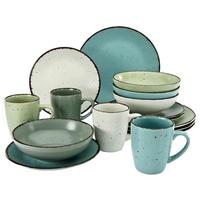 Kombiservice Keramik 4 Personen Handbemalt - Multicolor, KONVENTIONELL, Keramik - Creatable