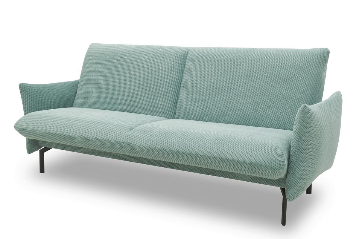 Schlafsofa Mintgrün B: 234 Cm - Schwarz/Mintgrün, Design, Textil (234/102/95cm) - MID.YOU