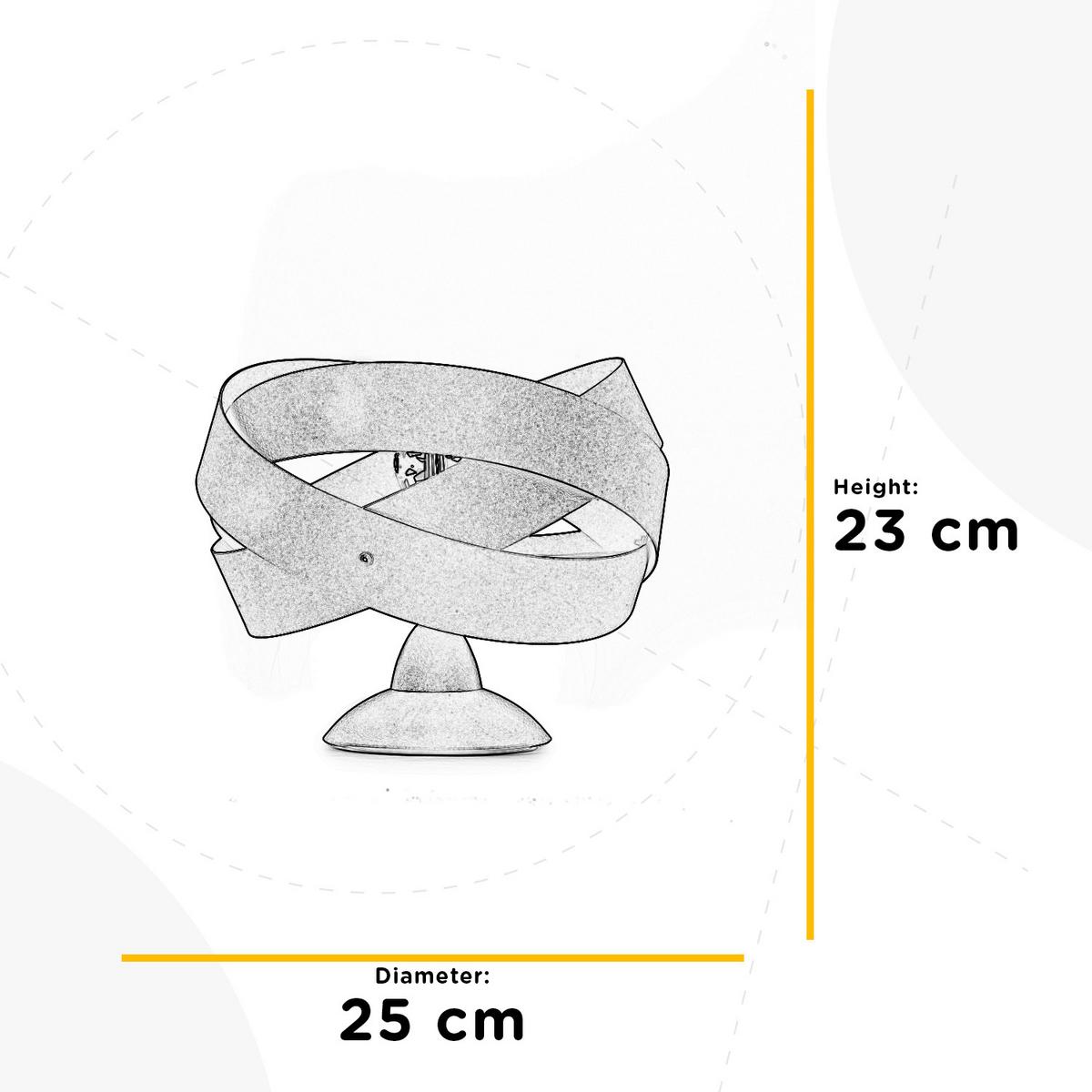 Tischleuchte 5020/Lw - Rotbraun, Design, Metall (25/23cm)