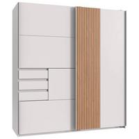 Schwebetürenschrank 180 cm Coburg Weiß/Eiche Dekor - Weiß/Eiche Artisan, MODERN, Holzwerkstoff (180/198/65cm) - MID.YOU