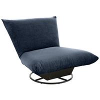 Relaxsessel Cremona Polyester Dunkelblau - Schwarz/Dunkelblau, Design, Textil (100/78/96cm) - Livetastic