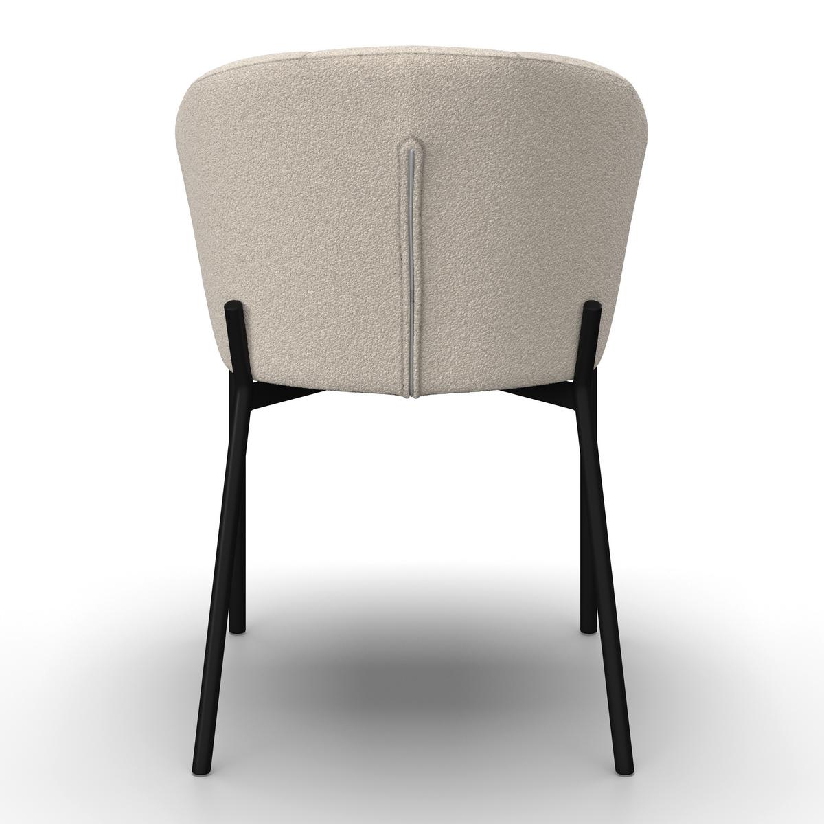 STOLIČKA ZOEY - čierna/béžová, Modern, kov/drevo (48/79/61cm) - Bessagi Home