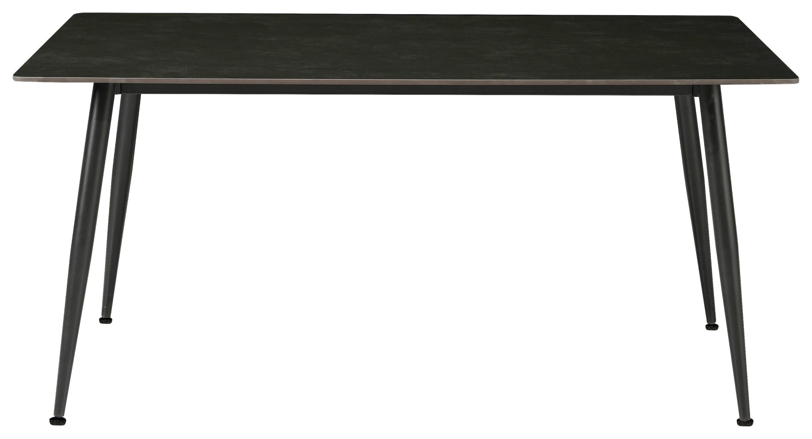 Esstisch Juliette - Dunkelgrau/Schwarz, MODERN, Keramik/Metall (160/90cm) - MID.YOU