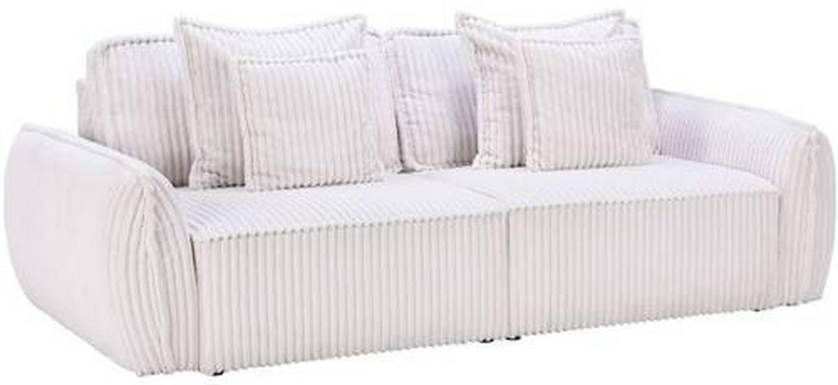 3-sitzer-sofa Corsico Beige - Beige/Schwarz, MODERN, Textil (235/87/114cm)