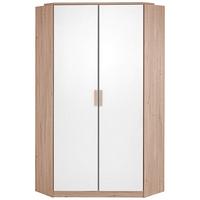 Sarokszekrény Cariba  95/198 Cm - tölgyfa/fehér, Design, faalapú anyag (95/198cm) - MID.YOU