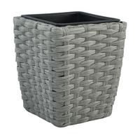 Blumentopf Nils - Schwarz/Grau, KONVENTIONELL, Kunststoff/Metall (23/27cm) - Luca Bessoni