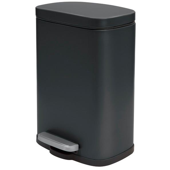Treteimer Akira 12l Schwarz Metall LxBxH: 28x19,3x37,9 cm - Schwarz, Basics, Kunststoff/Metall (28/19,3/37,9cm) - Spirella
