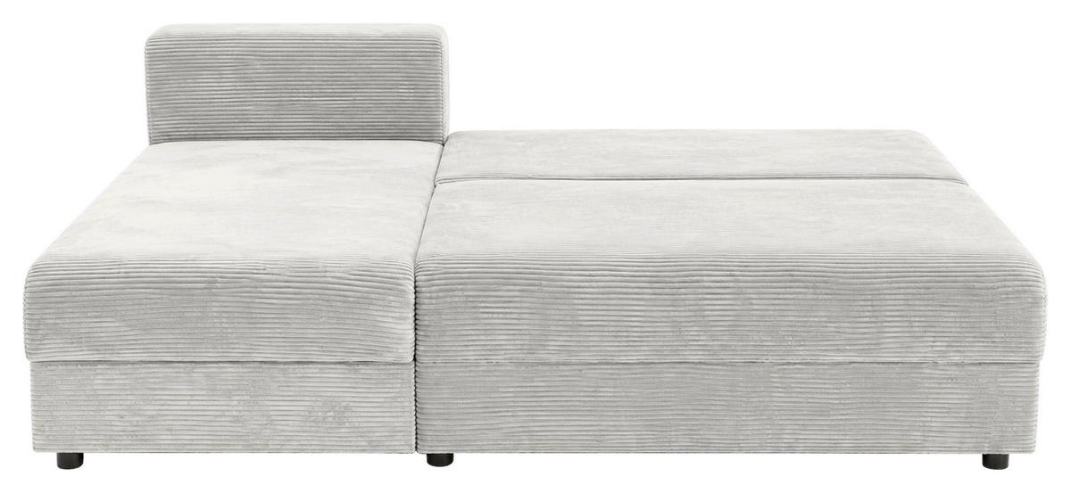 Ecksofa mit Bettfunktion Lima, Beige, 195x140cm - Beige/Schwarz, Trend, Holz/Kunststoff (195/140cm)