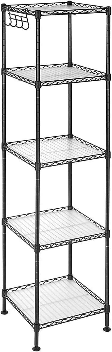 Regal Regal B: 30 cm Schwarz - Schwarz, Trend, Kunststoff/Metall (30/123,5/30cm) - Boxxx