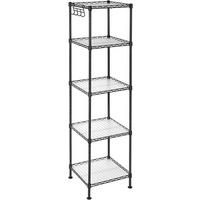 Regal Regal B: 30 cm Schwarz - Schwarz, Trend, Kunststoff/Metall (30/123,5/30cm) - Boxxx