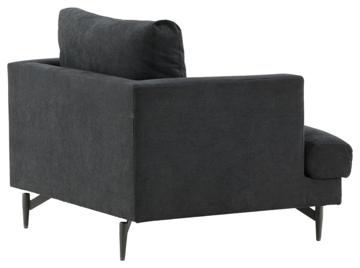 Sessel Sofia - Schwarz, Design, Textil/Metall (104/82/92cm) - Livetastic