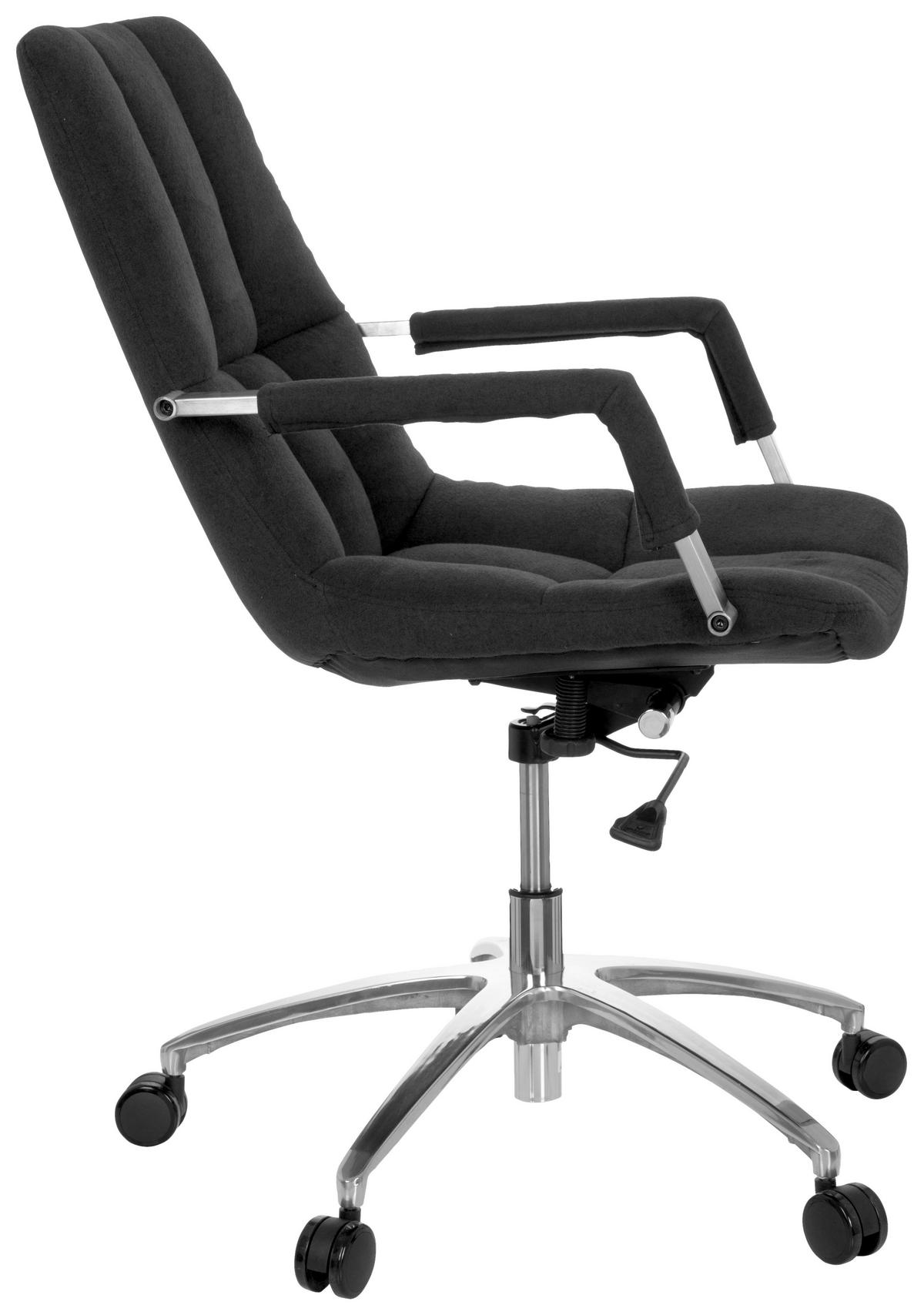 Drehstuhl Saranto Schwarz - Silberfarben/Schwarz, MODERN, Kunststoff/Textil (58/102/60cm) - MID.YOU