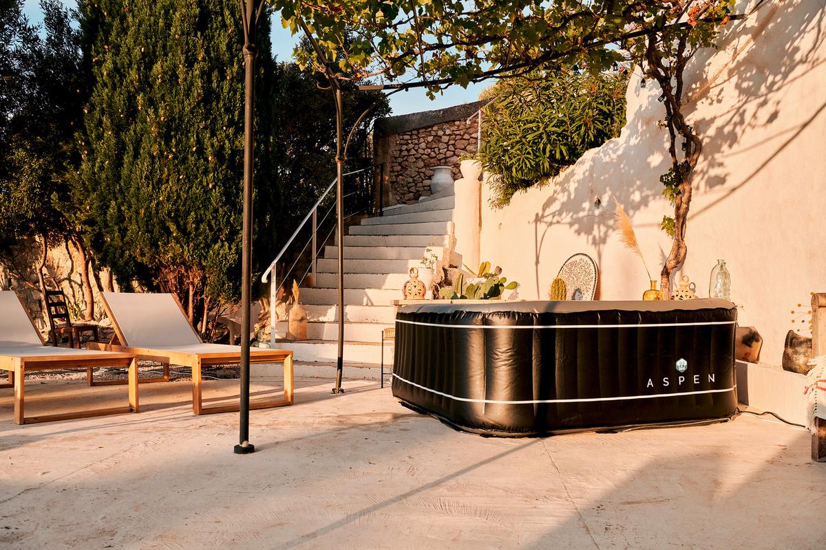 Whirlpool Aufblasbar Netspa Aspen 168x168x70 cm - Schwarz, Basics, Kunststoff/Metall (168/168/70cm)