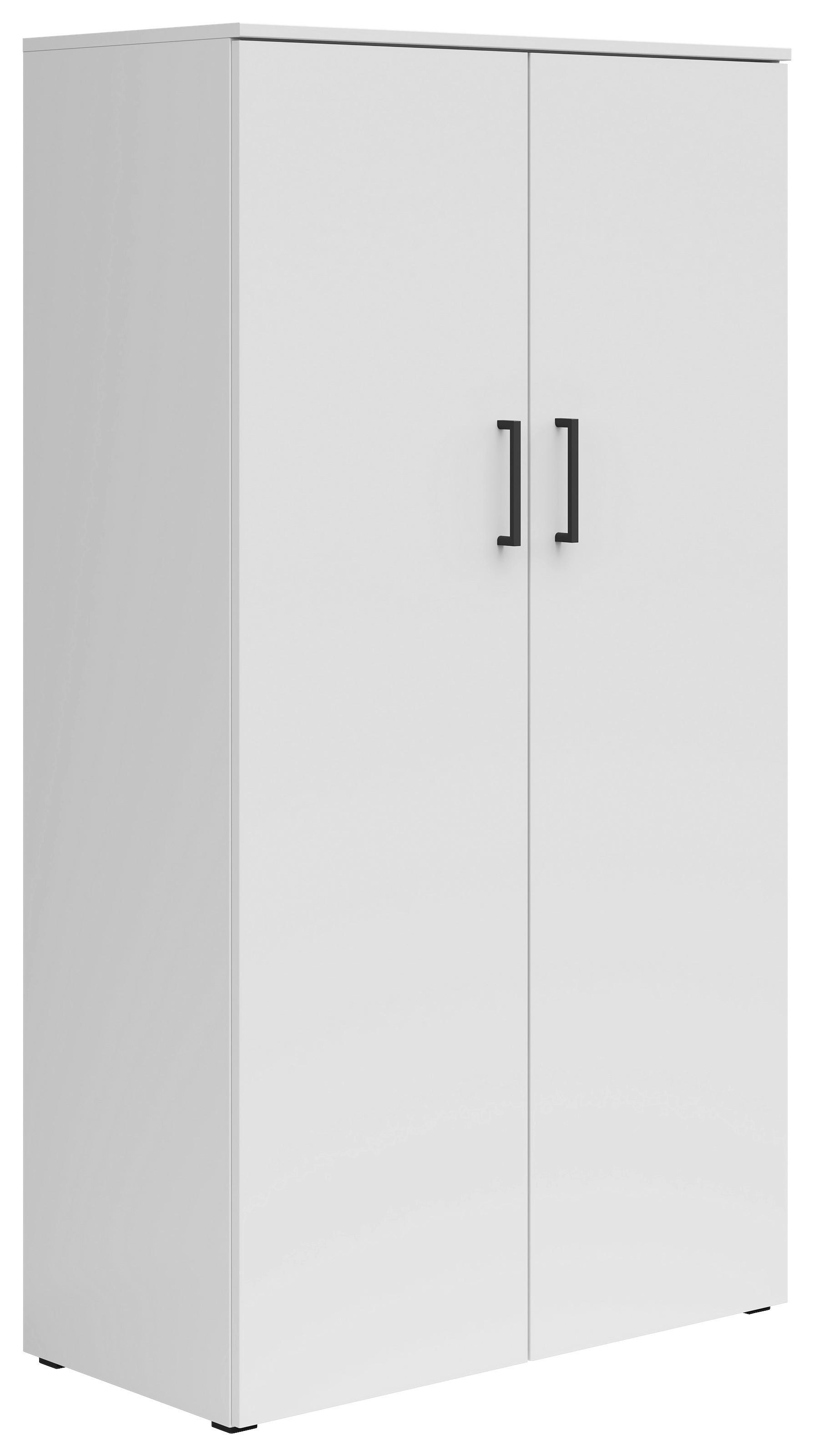 Skriňa CABINET - čierna/biela, Modern, kompozitné drevo/plast (80/147/40cm)