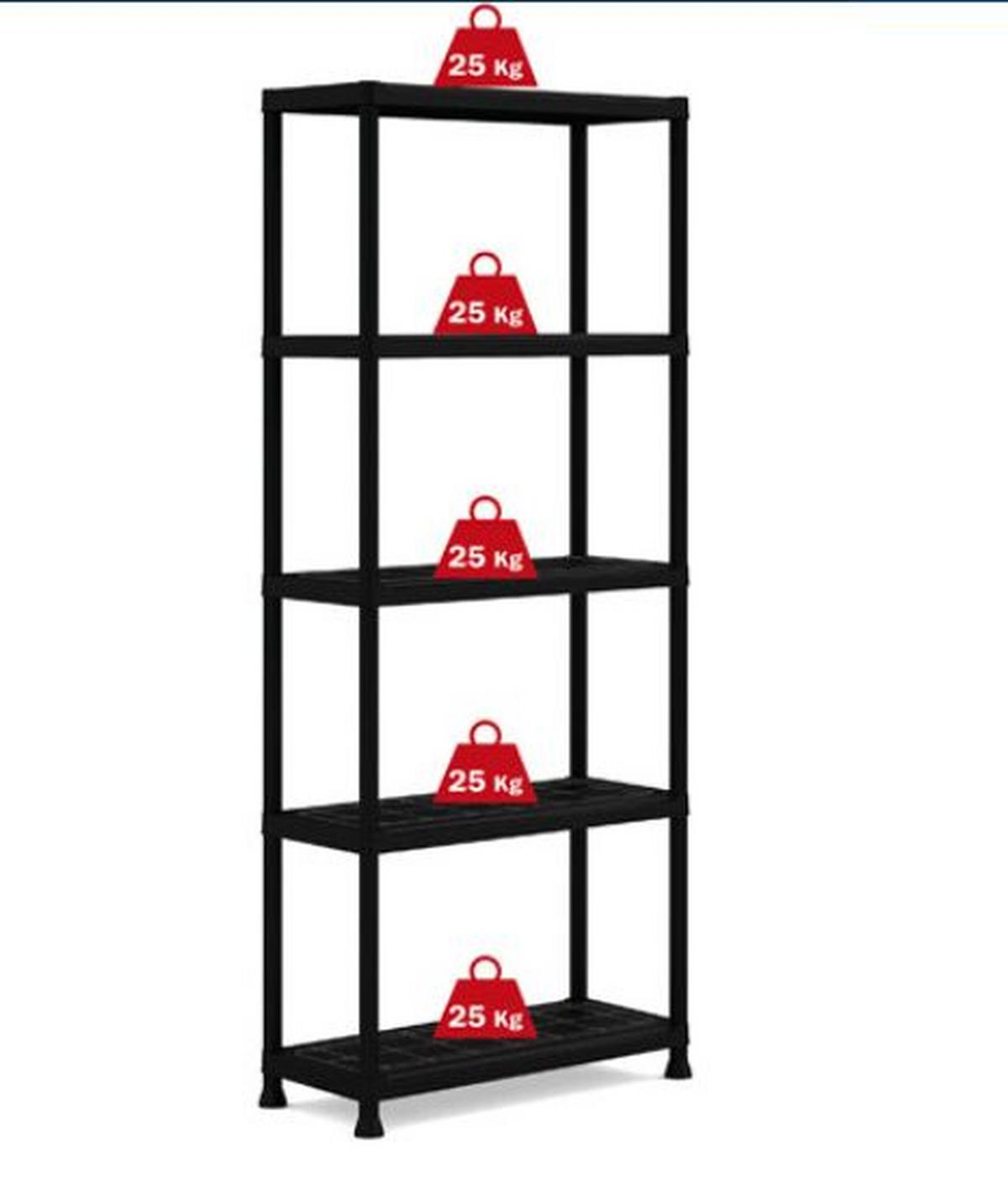 Plastový regál KUNSTSTOFF PLUS 75CM - antracitová, Konventionell, plast (75/176/32cm) - Keter